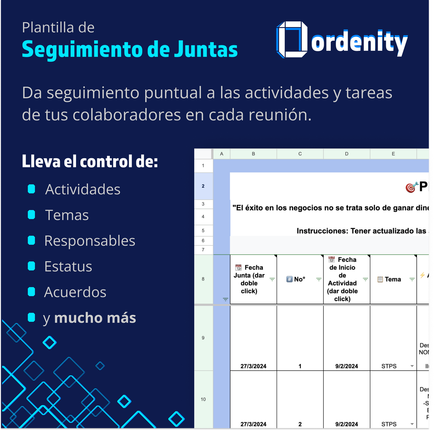 Plantillas de Seguimiento de Juntas