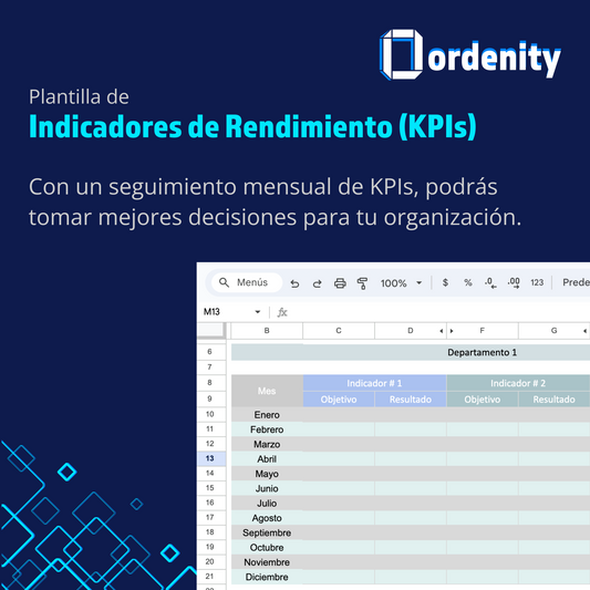 Plantilla de Indicadores de Rendimiento (KPIs)