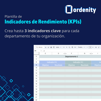 Plantilla de Indicadores de Rendimiento (KPIs)